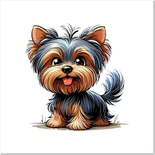 Cute Yorkshire terrier Posters and Art